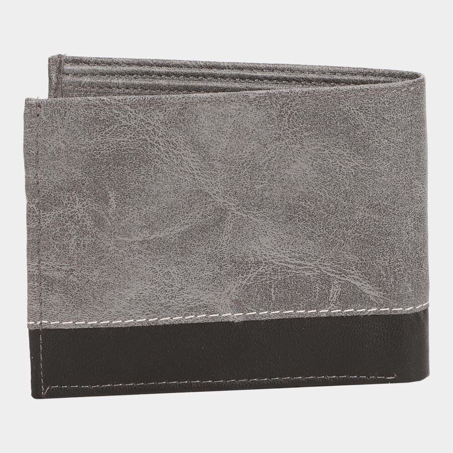 Men's Black Polyurethane Wallet, , large image number null