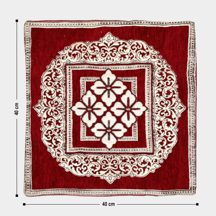 Maroon Polyester Cushion Cover, , large image number null