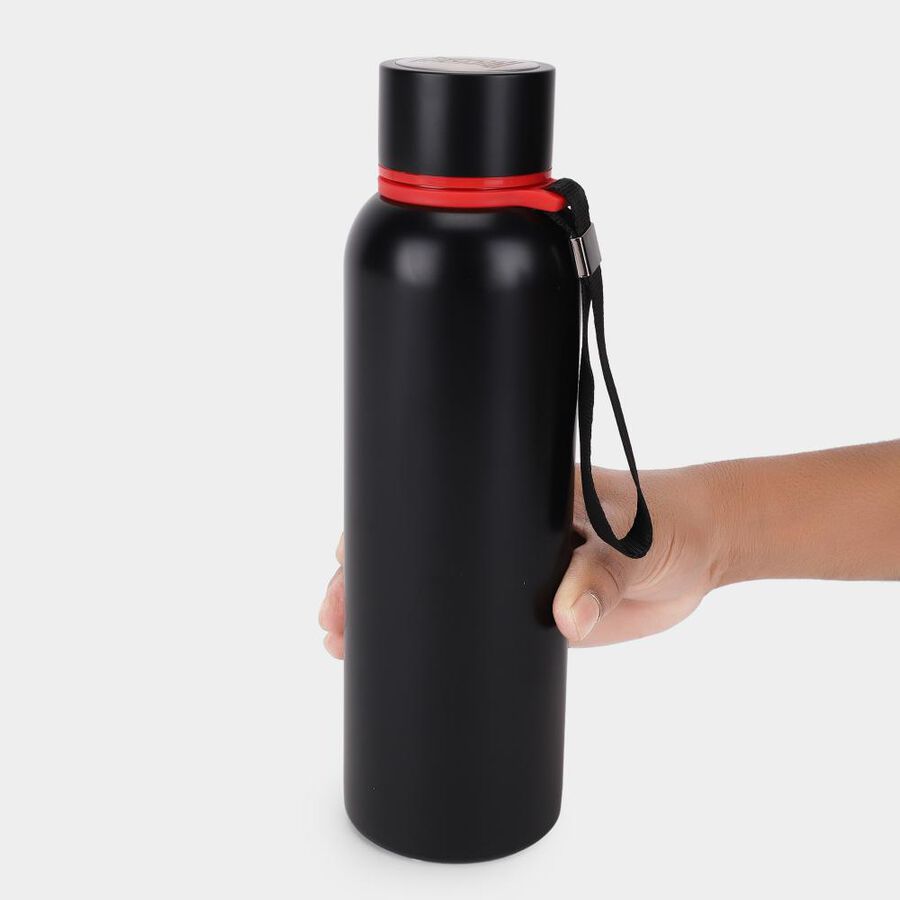750ml Black Stainless Steel Water Bottle, , large