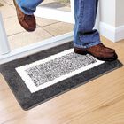 Anti-Skid Grey Polyester Door Mat, , small image number null