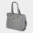Women's Polyurethane Satchel, Quilted, Medium Size, , small image number null