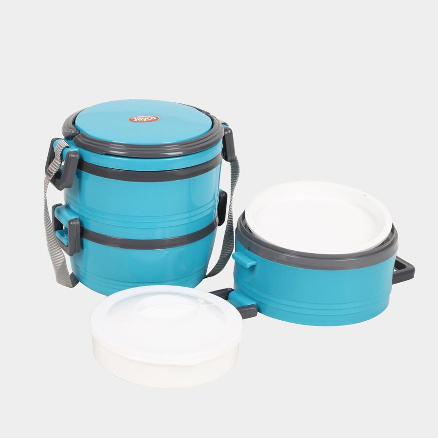 Plastic Lunch Box - 1 Container, 3 Steel Containers, , large image number null