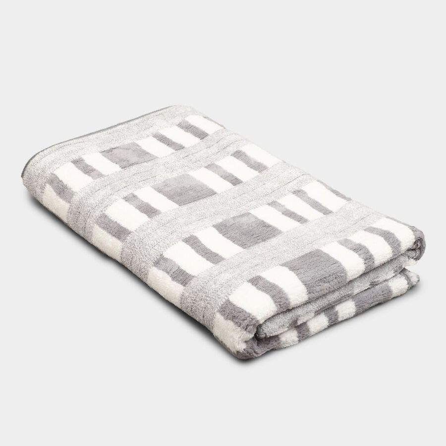 280 GSM Grey Microfiber Bath Towel, , large