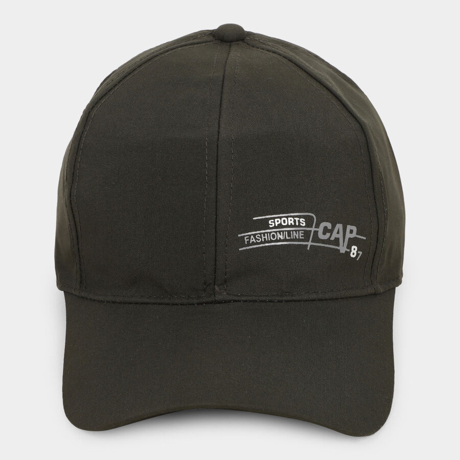 Black Men's Cotton Cap, , large image number null