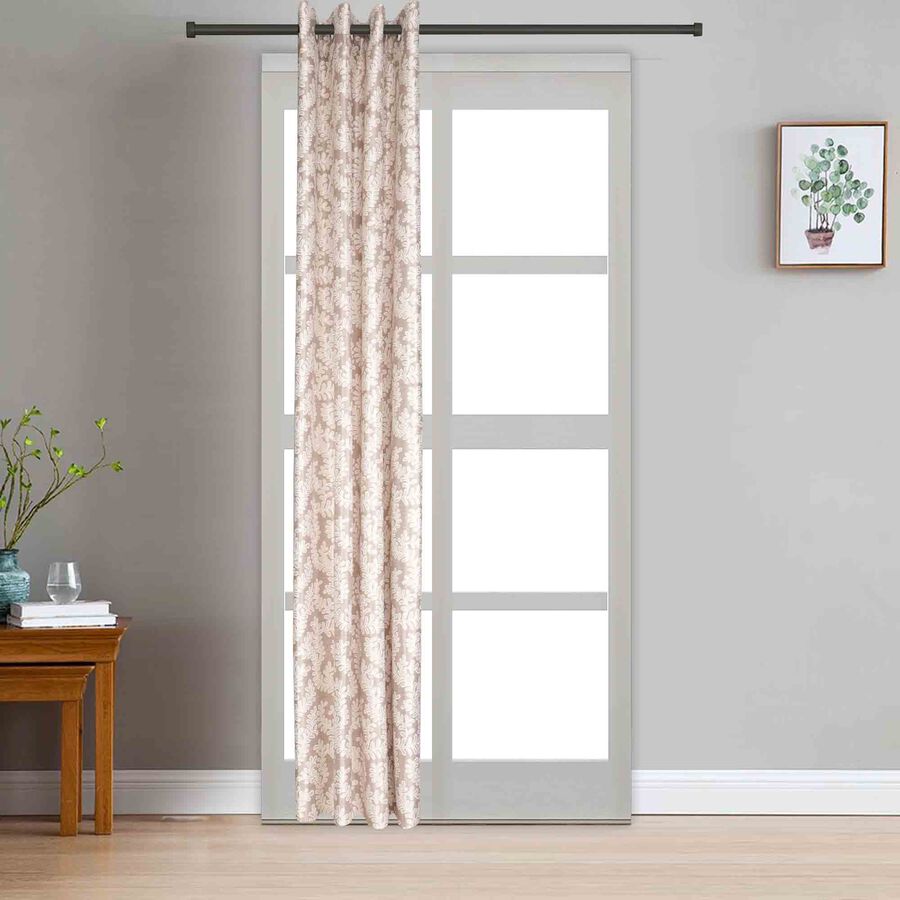 9ft. Brown Microfiber Long Door Curtain, , large image number null