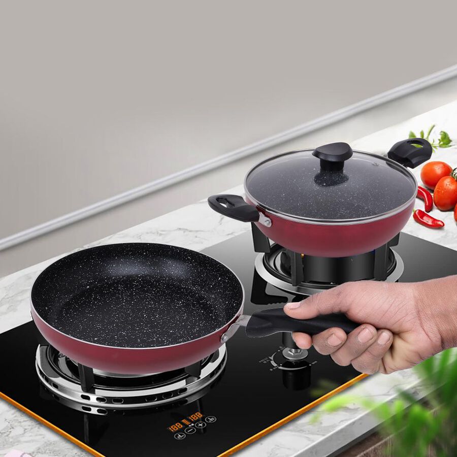 Kadhai + fry Pan with Lid, , large image number null