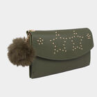 Women's Olive Polyurethane Hand Pouch, , small image number null
