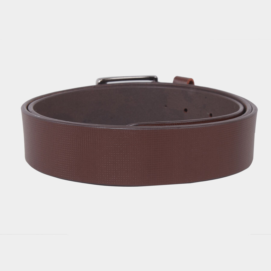 Men's Brown Leather Casual Belt, , large image number null