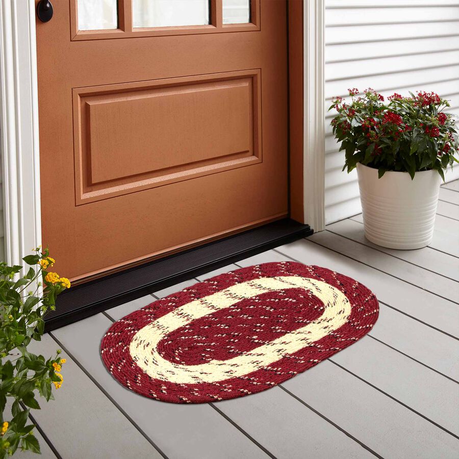 Maroon Polyester Door Mat, , large image number null