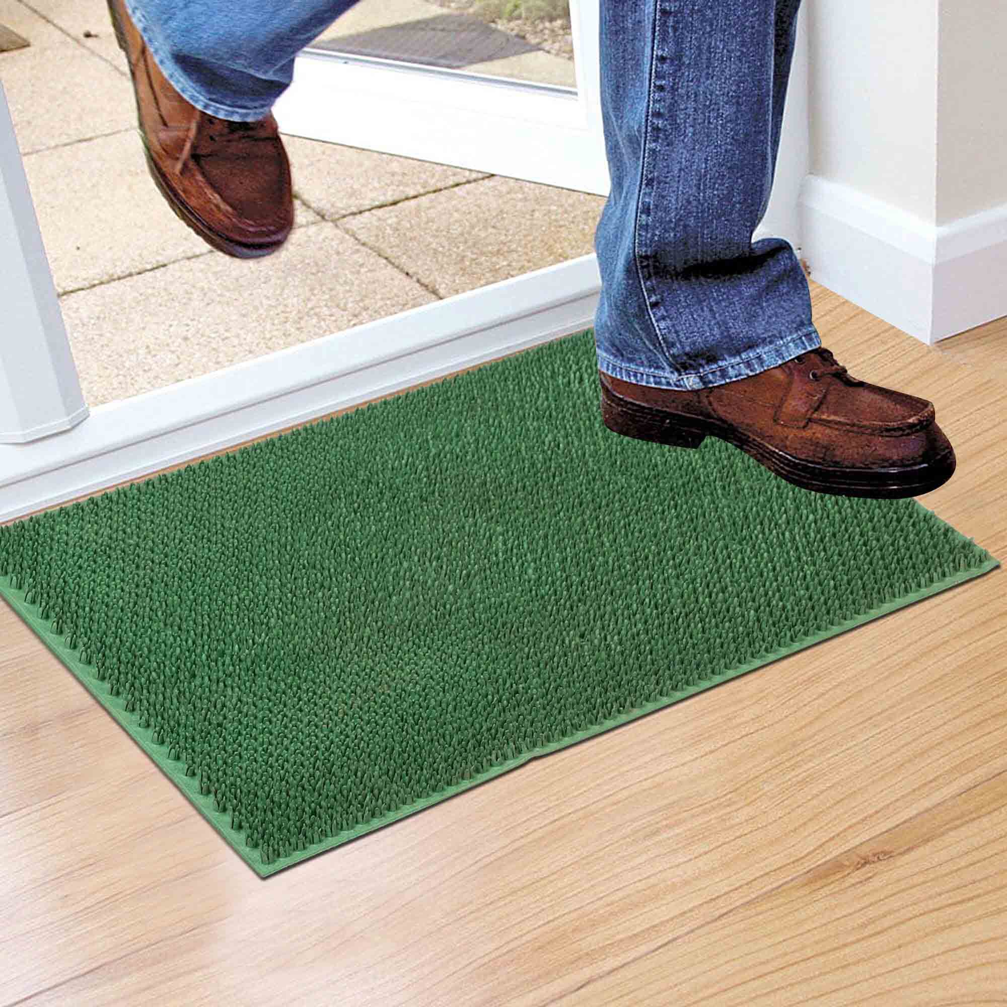 Home Beautiful                         Anti-Skid Green Rubber Door Mat