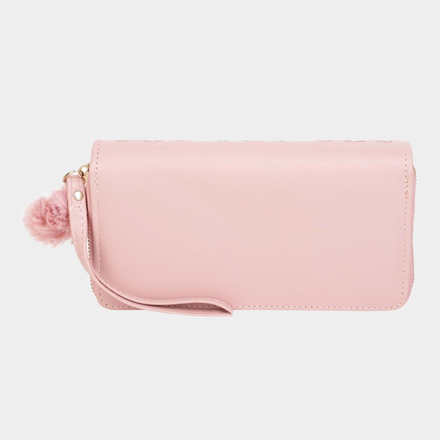 Women's Polyurethane Zipper Hand Pouch, , large image number null