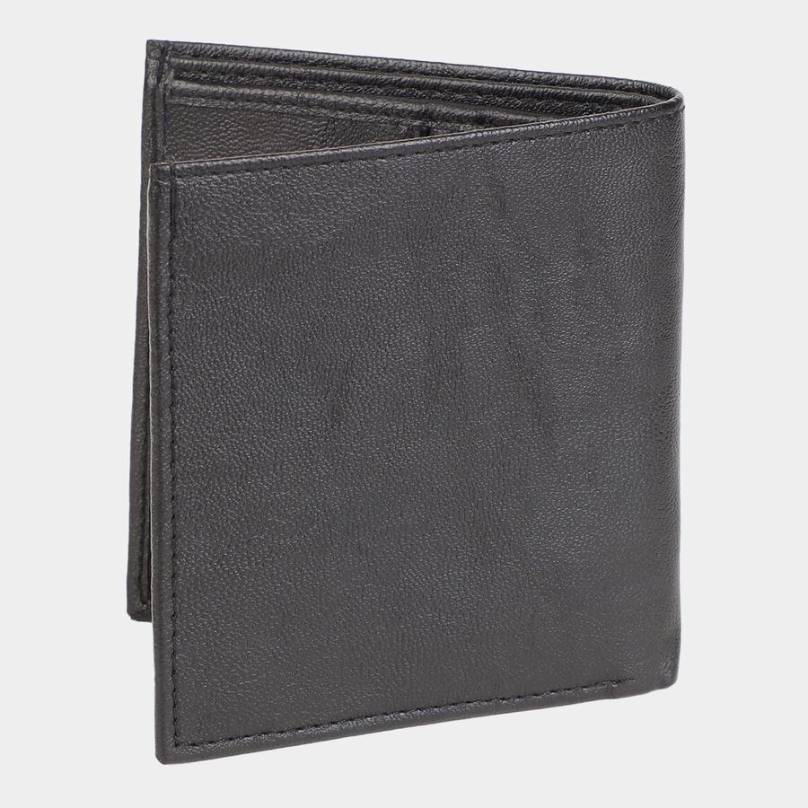 Men's Black Polyurethane Wallet, , large image number null