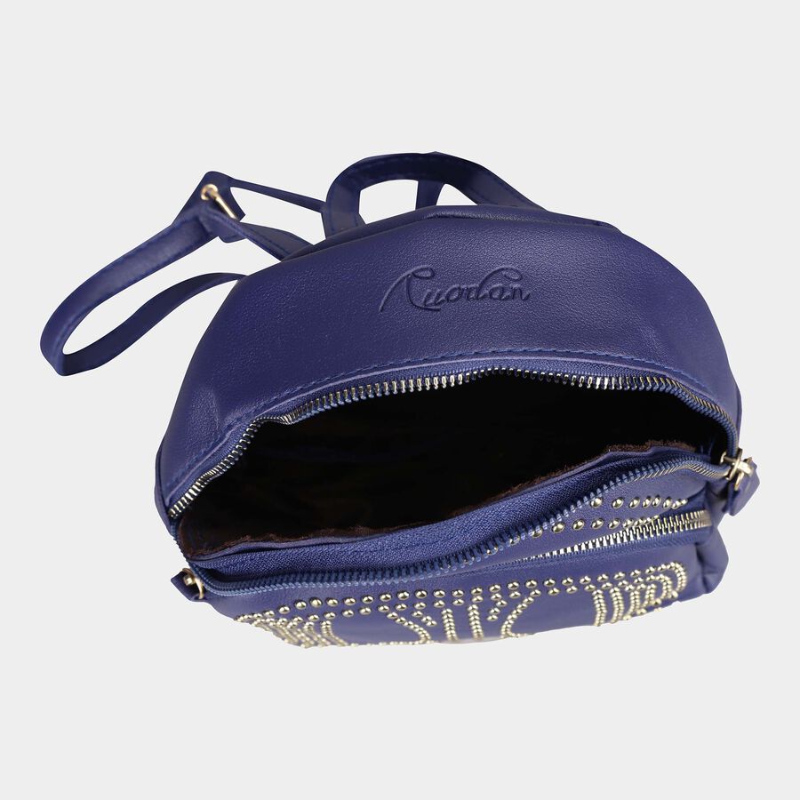 Kid's Blue Polyurethane Bag, , large image number null