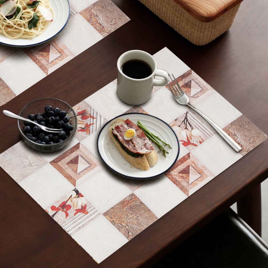 Home Beautiful PVC Table Mat, Set of 6, 30 X 45 cm Vishal Mega Mart India