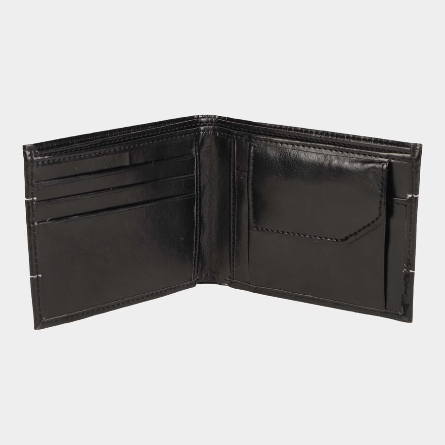 Men's Black Polyurethane Wallet, , large image number null