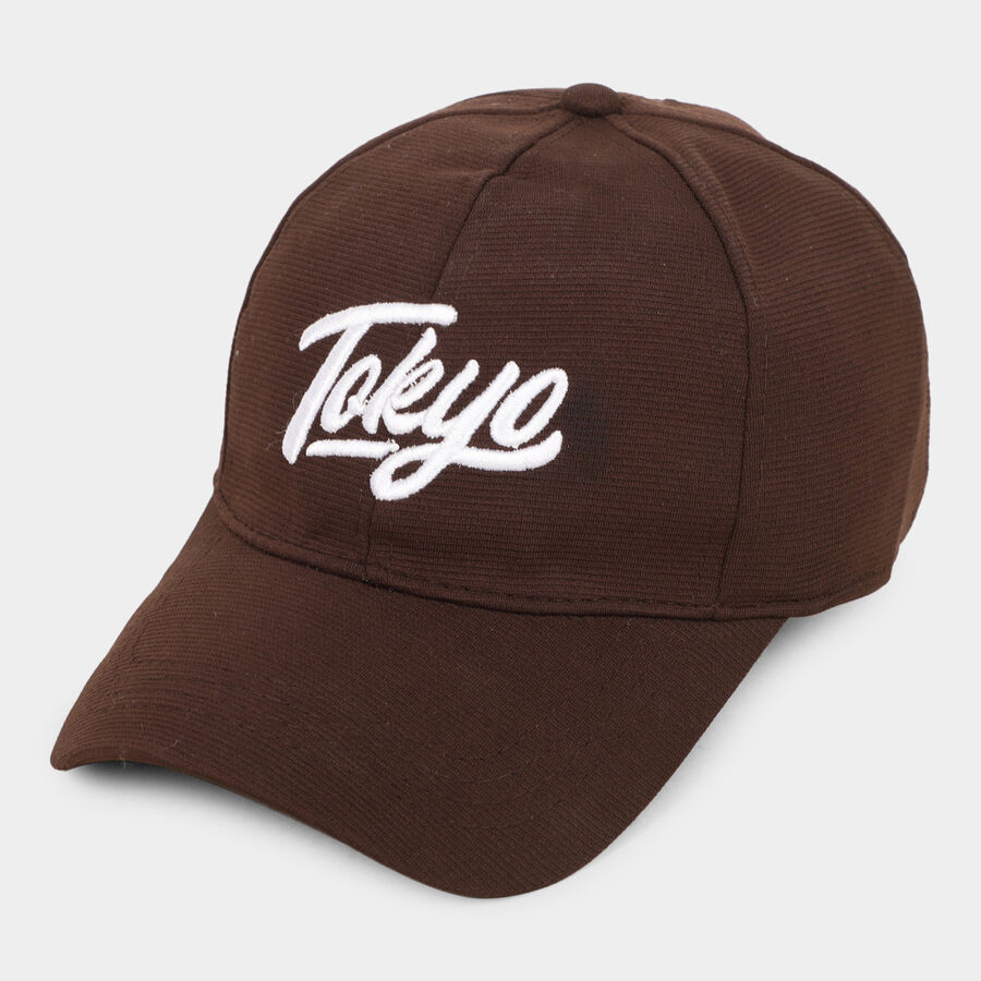 Brown Men's Cotton Cap, , large image number null