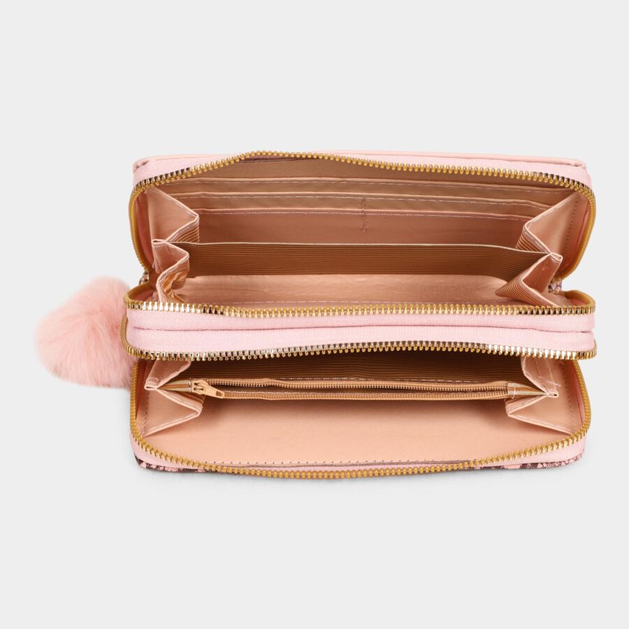Women's Colour Block Polyurethane Long Wallet, , large image number null