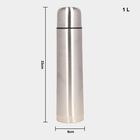 1 L Thermosteel Vacuum Insulated Double Walled Flask with Drinking Cup Lid | 24 Hours Hot and Cold Water Bottle, , small image number null