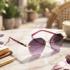 Woman's Brown Plastic Ladies Sunglasses, , small