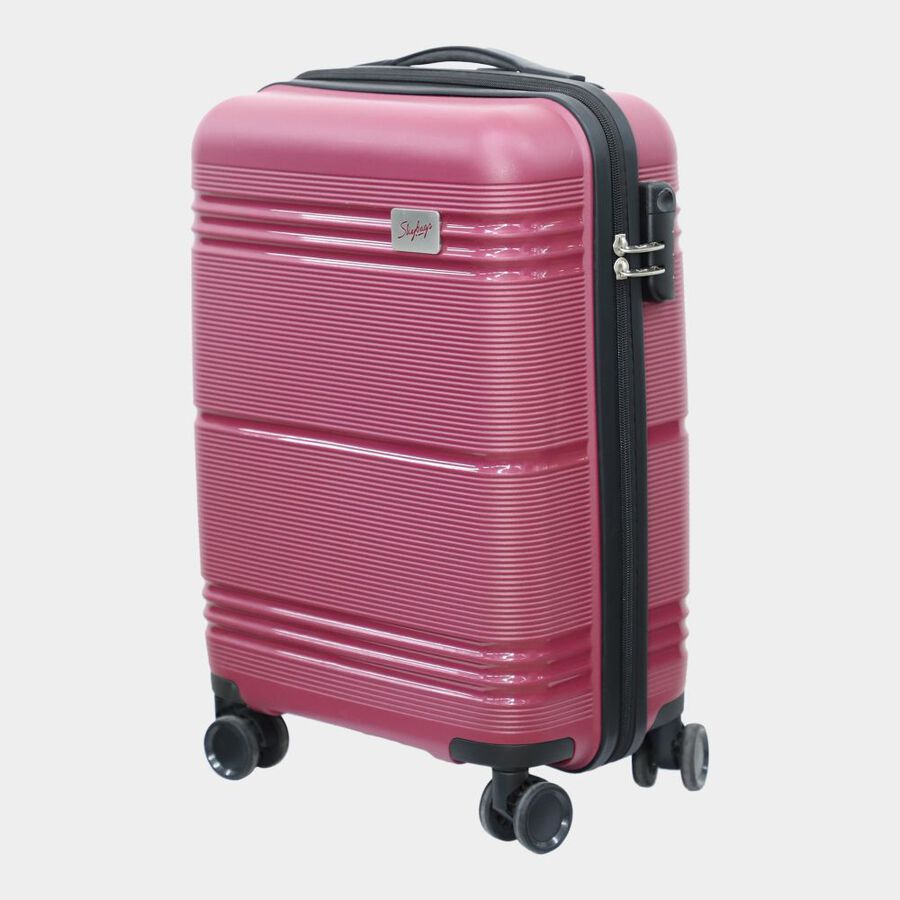 8-Wheel Maroon PVC Matee Hard Case Trolley, Small, , large image number null
