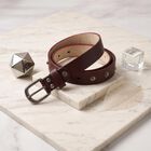 Women's Brown PU Belt , , small