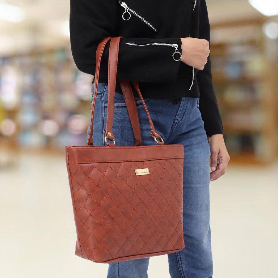 Women's Cherry Polyurethane Tote Bag, , large image number null
