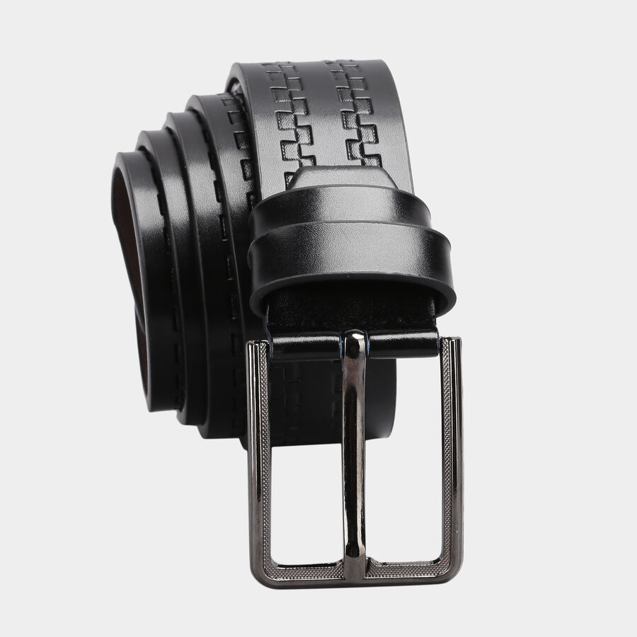 Men's Black Polyurethane Casual Belt, , large image number null