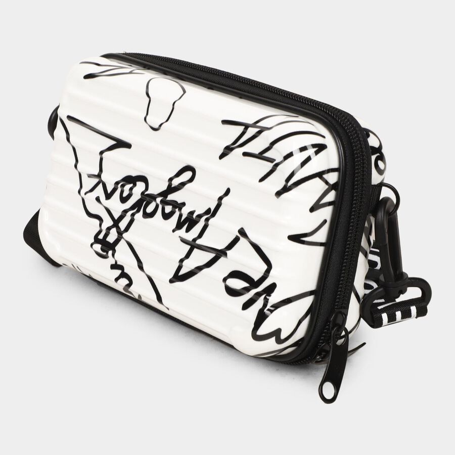 Women's Black Acrylic Sling Bag, , large image number null