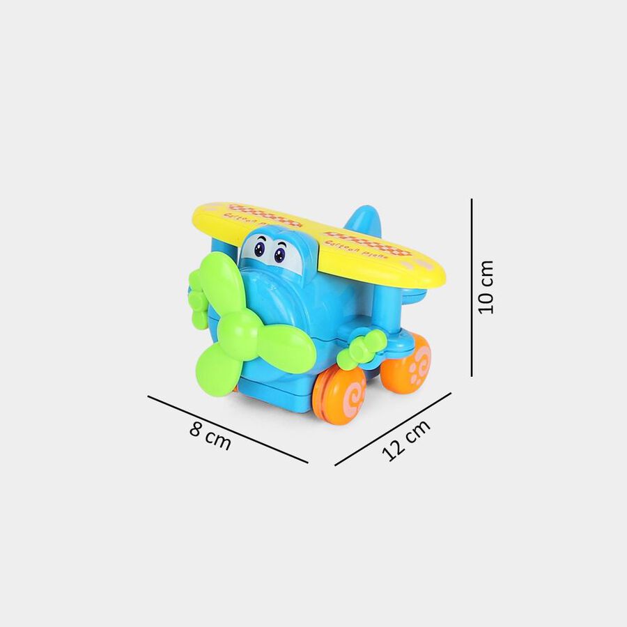 Kid's Blue Plastic Plane, , large