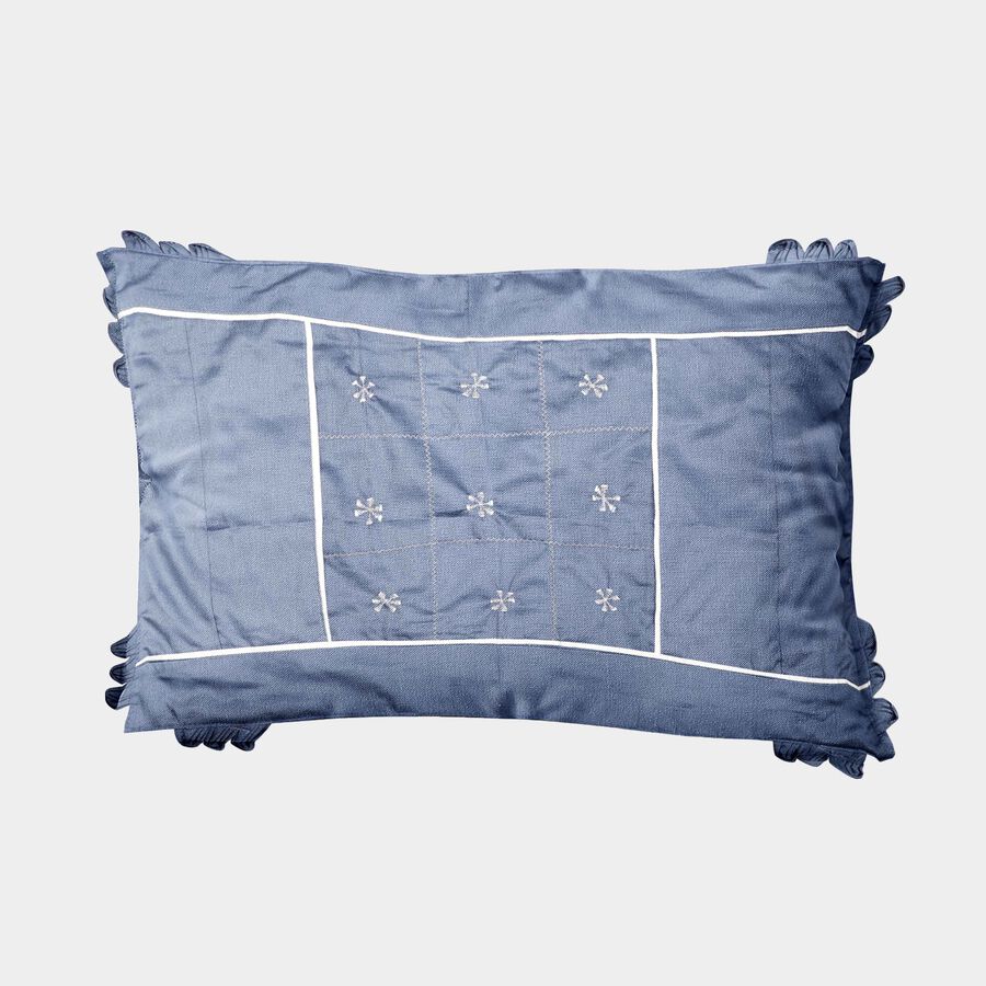Blue Cotton Pillow Cover, , large image number null