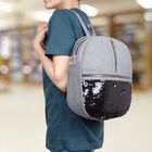 Women's Grey Polyurethane Backpack, , small image number null