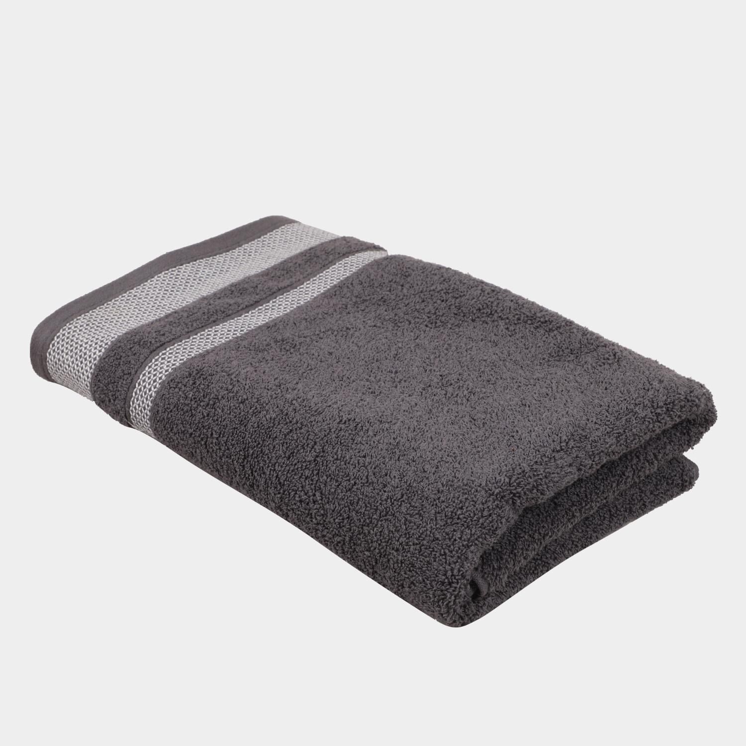 Home Beautiful                         430 GSM Grey Cotton Bath Towel