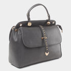 Women's Dark Grey Polyurethane Tote Bag, , small image number null