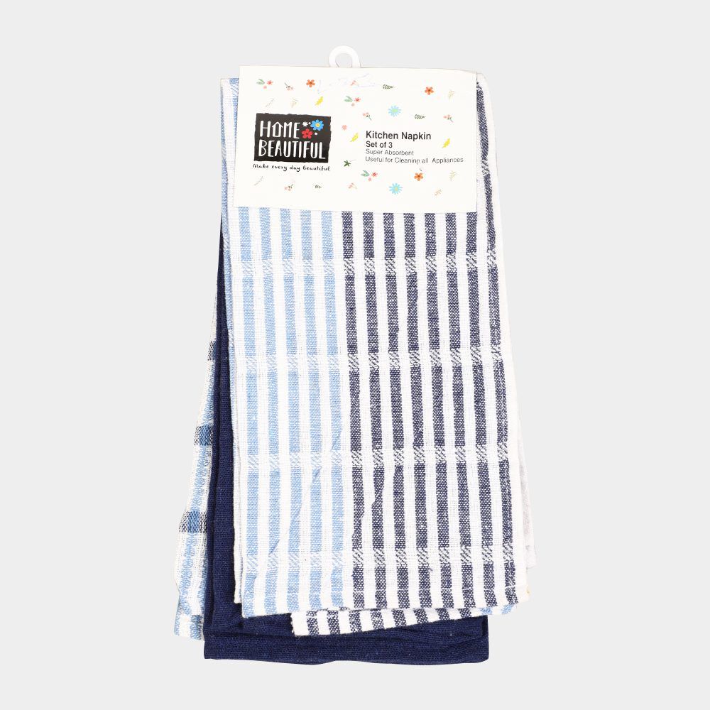 Home Beautiful                         Microfiber Kitchen Napkin Set of 3