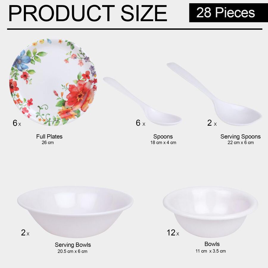 28 Pcs. Melamine Dinner Set, , large image number null