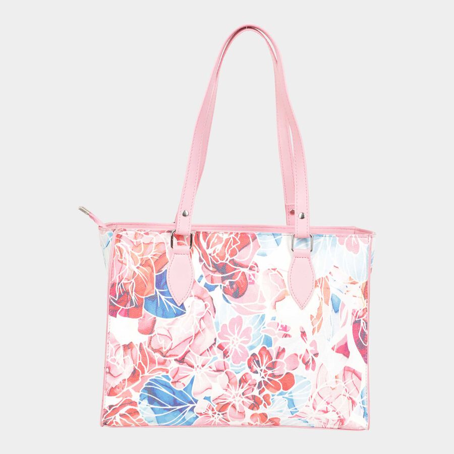 Women's Polyurethane Tote Bag, Printed, Medium Size, , large image number null