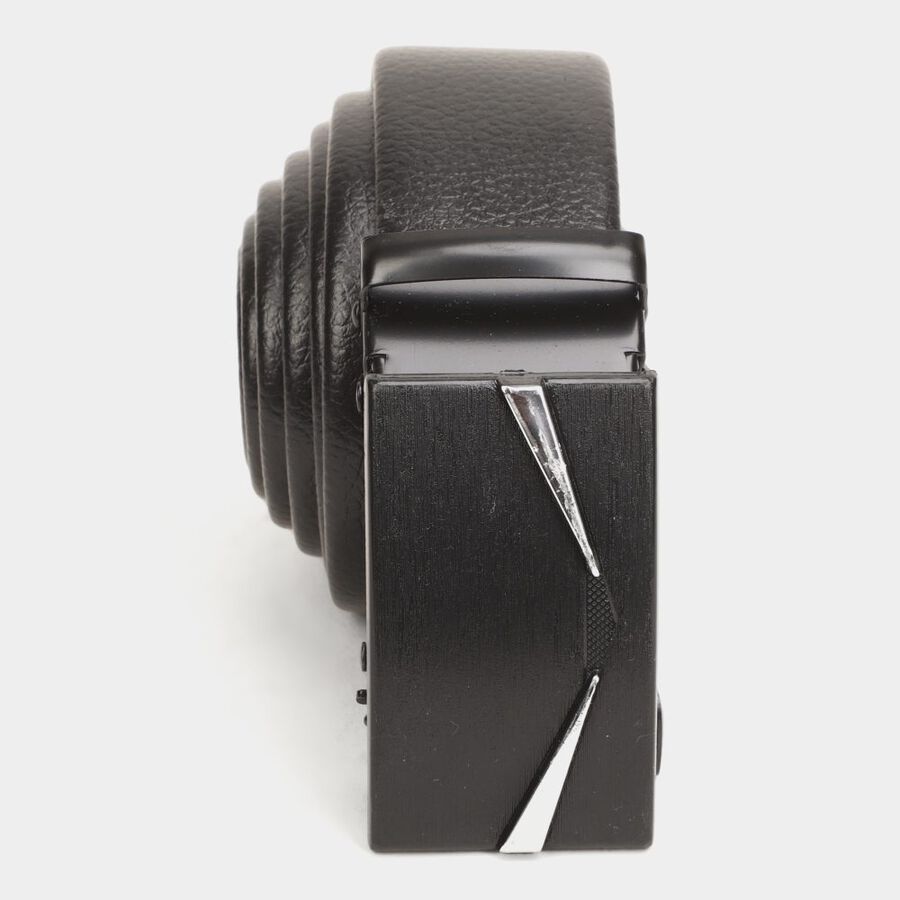 Men's Black Polyurethane Formal Belt, , large image number null