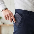 Men's Blue Polyurethane Wallet, , small