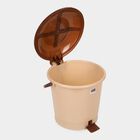6 L Brown Plastic Dustbin, , small image number null