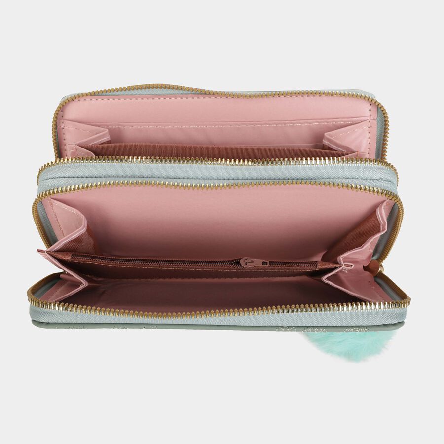 Women's Polyurethane Zipper Hand Pouch, , large image number null