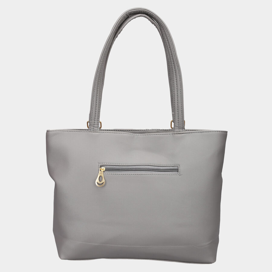 Women Solid Grey Handbag, , large image number null