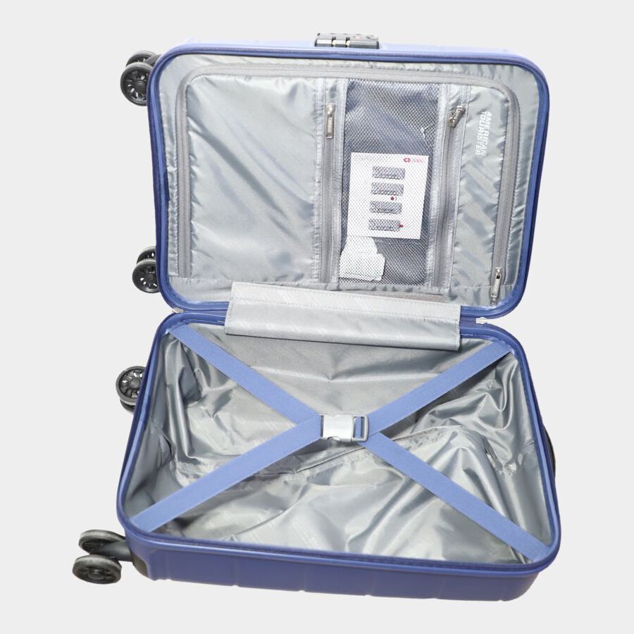 8-Wheel Dark Blue PVC Matee Hard Case Trolley, Small, , large image number null
