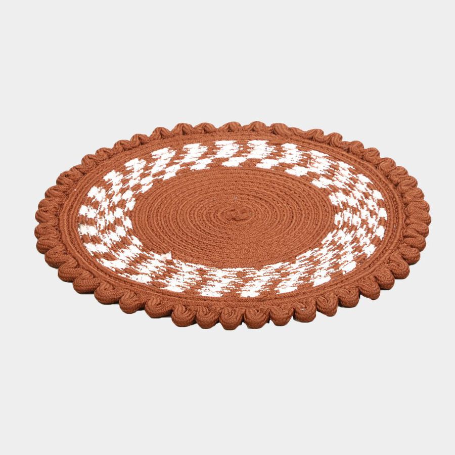 Rust Polyester Cotton Door Mat, , large image number null
