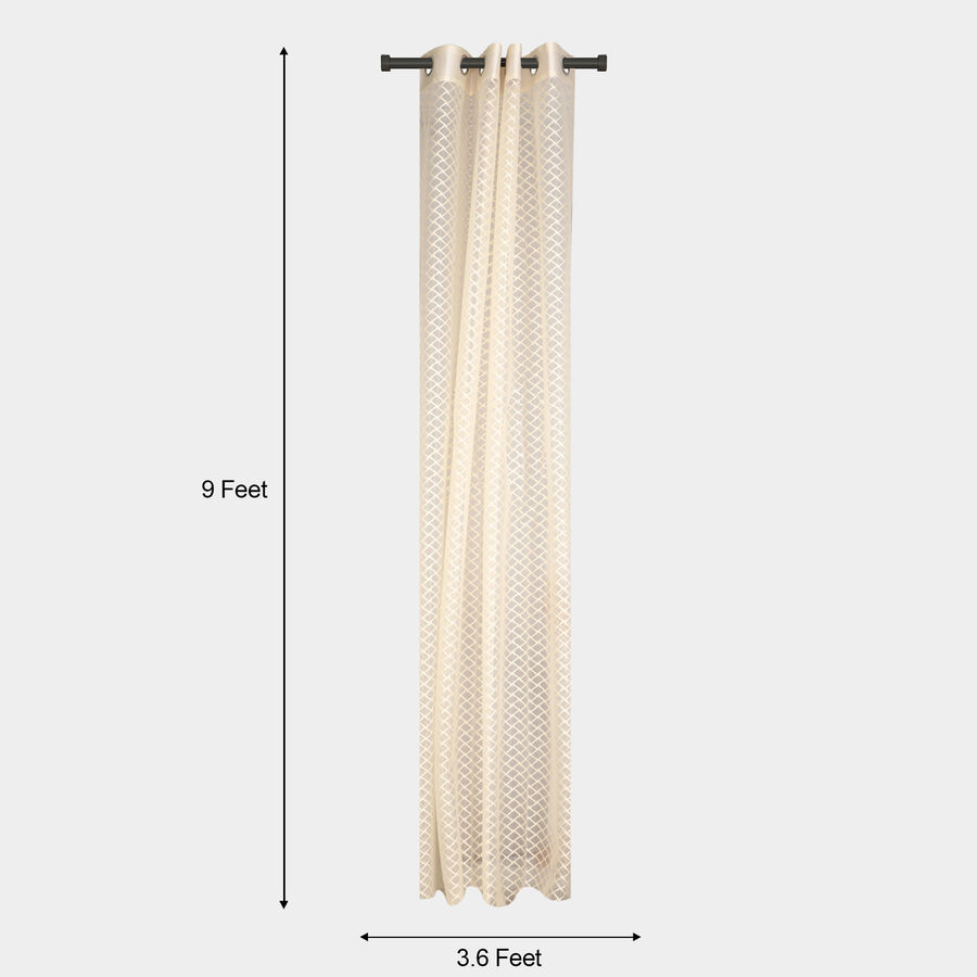 9ft. Cream Microfiber Long Door Curtain, , large image number null