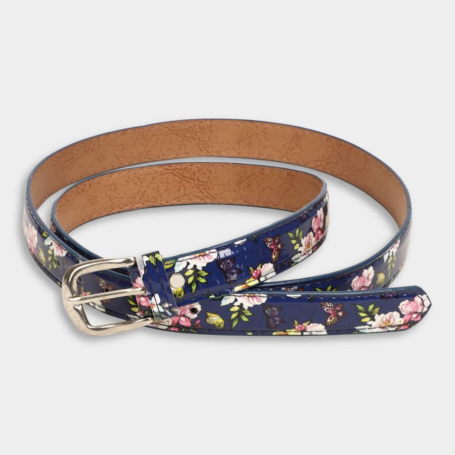Women's Black Polyurethane Belt, , large image number null