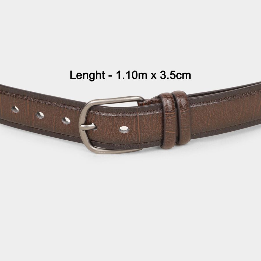 Men's Brown Polyurethane Casual Belt, , large image number null