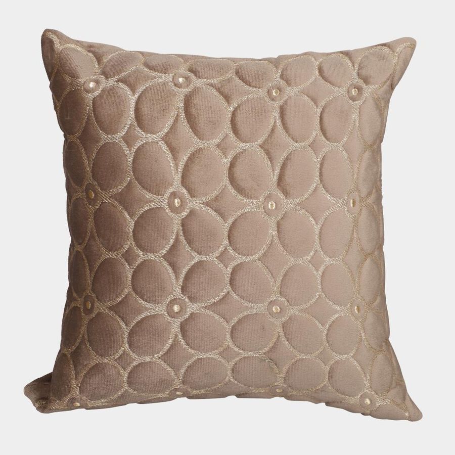 Beige Polyester Cushion Cover, , large image number null