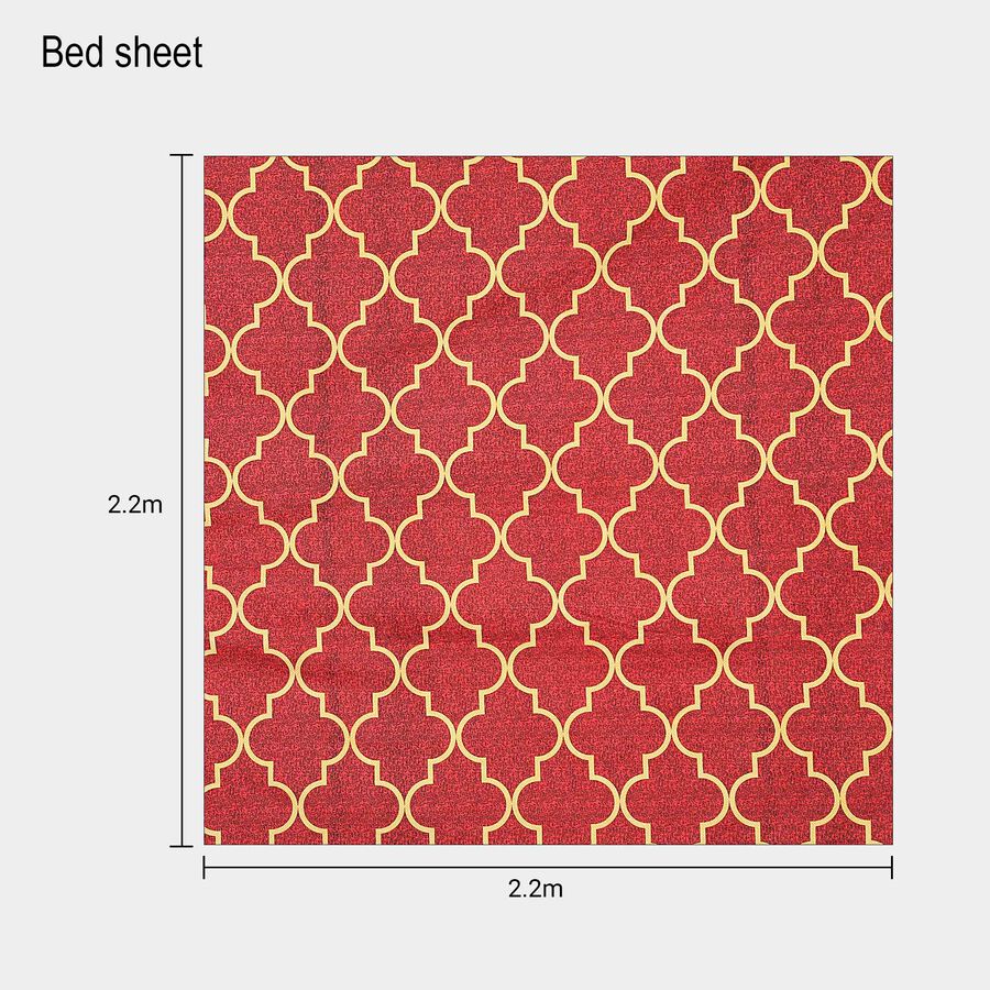 110 GSM Microfiber Double Bedsheet With 2 Pillow Covers, , large image number null
