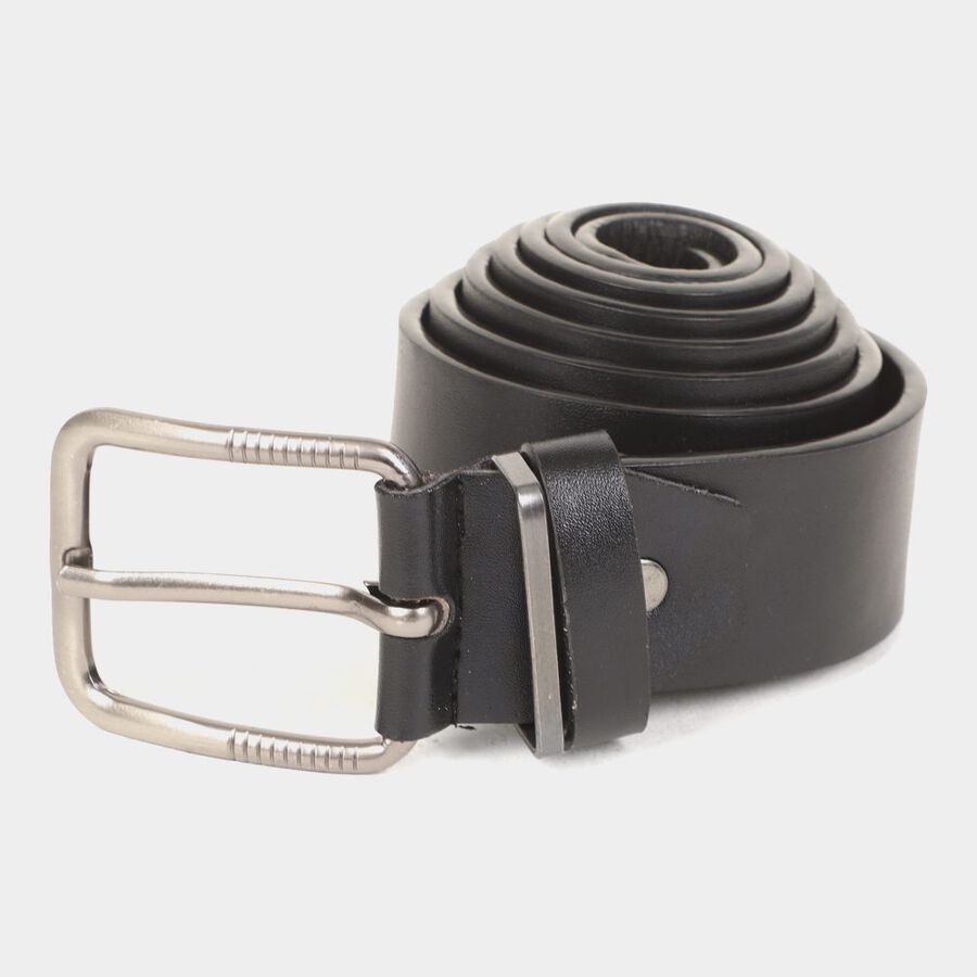 Men's Black Polyurethane Casual Belt, , large image number null