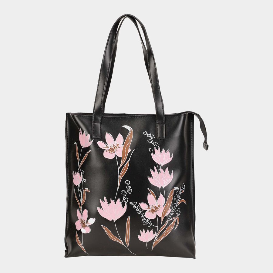 Black Polyurethane Bag, , large